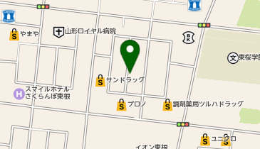ユニスマイル薬局 ひがしね店の地図画像