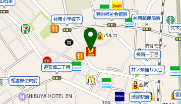 コロンビア 渋谷店の地図画像