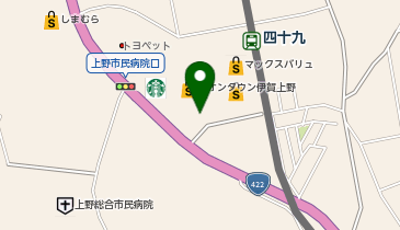 WAKAMATSU イオンタウン伊賀上野店の地図画像