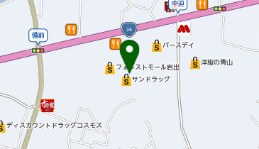WAKAMATSU フォレストモール岩出店の地図画像