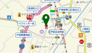 カラオケの鉄人 戸塚西口店の地図画像