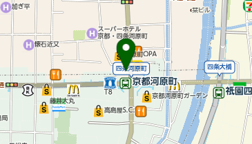 カラオケの鉄人 コラボミックス京都河原町店の地図画像