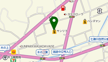 ひので家 フリーモール サンリブわさだの地図画像