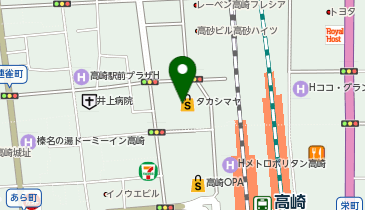ユーハイム 高島屋高崎店の地図画像