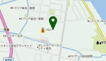 スーパーマーケットバロー桑名東店の地図画像