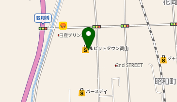 スーパーマーケットバロー高山店の地図画像