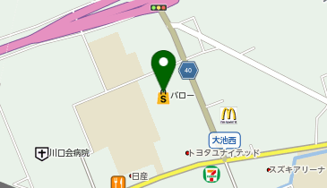 スーパーマーケットバロー掛川店の地図画像