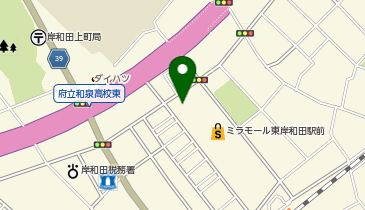 スーパーマーケットバロー東岸和田店の地図画像