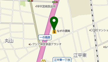 フランスベッド ギャラリー宮崎の地図画像