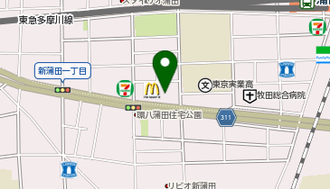 宅配ピザ ナポリの窯 蒲田店の地図画像