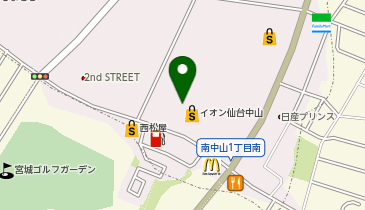 モーリーファンタジー 仙台中山店の地図画像