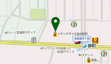 モーリーファンタジー 仙台卸町店の地図画像