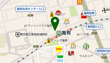 HAIR & MAKE EARTH 亀有店の地図画像