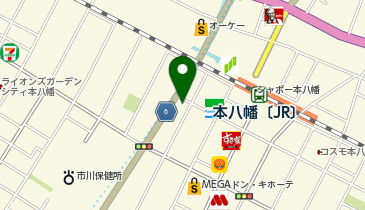 HAIR & MAKE EARTH 本八幡店の地図画像