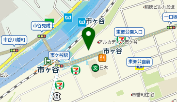HAIR & MAKE EARTH 市ケ谷店の地図画像