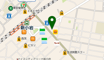 HAIR & MAKE EARTH 新小岩店の地図画像