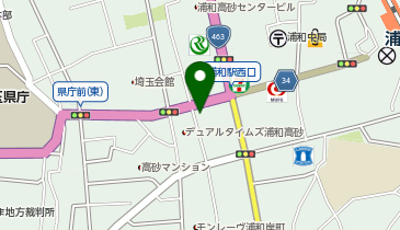 HAIR & MAKE EARTH 浦和店の地図画像