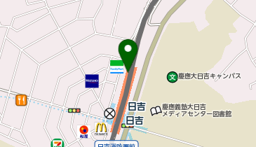九州屋 東急日吉店の地図画像