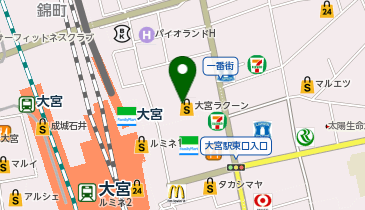 日乃屋カレー 大宮ラクーン店の地図画像