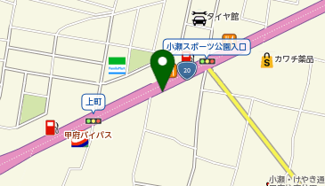 日乃屋カレー 甲府上町店の地図画像