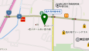 おかやまキムラヤ 西大寺店・キムラヤのパン&キムラヤベーカリーカフェの地図画像