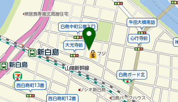 フジ白島店の地図画像