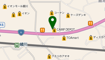 CAPTAIN STAG STAND CAMP DEPOT 綾川店の地図画像