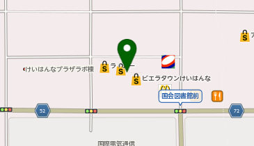 ジョニーのからあげ 京都精華光台店/ カラオケレインボーの地図画像