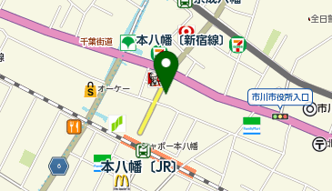 ステップゴルフプラス本八幡店の地図画像