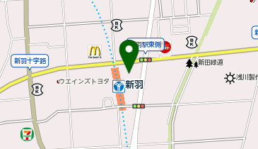 ステップゴルフプラス新羽店の地図画像