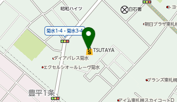 ステップゴルフプラス札幌菊水店(TSUTAYA札幌菊水店内)の地図画像