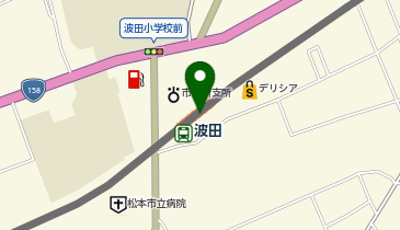 クリーニングの巴屋 デリシア波田店の地図画像