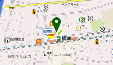 ダイナム 綾瀬東口店の地図画像