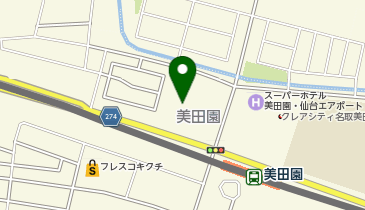ダイナム 宮城名取美田園店 ゆったり館の地図画像