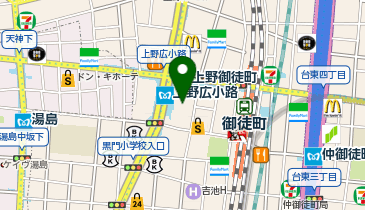 4&deg;C 松坂屋上野店の地図画像