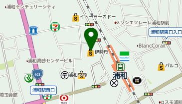 4&deg;C 伊勢丹浦和店の地図画像