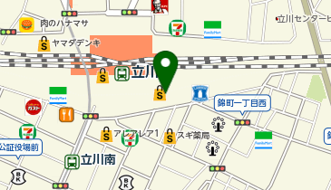 4&deg;C グランデュオ立川店の地図画像