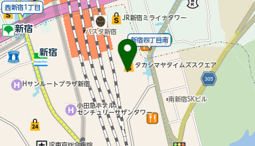 4&deg;C 新宿タカシマヤ店の地図画像