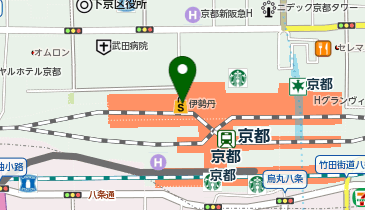 4&deg;C ジェイアール京都伊勢丹店の地図画像