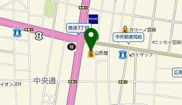 4&deg;C 宮崎山形屋店の地図画像