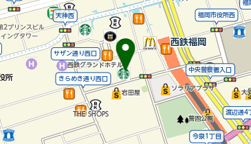 4&deg;C 岩田屋本店の地図画像
