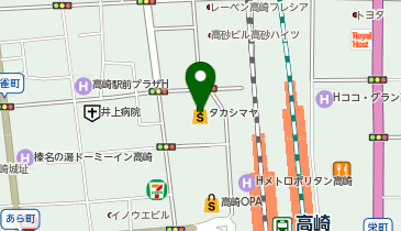 4&deg;C 高崎タカシマヤ店の地図画像