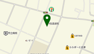 西濃運輸 沼津支店の地図画像