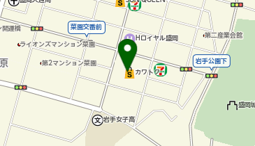 ハーブギャラリー盛岡店の地図画像