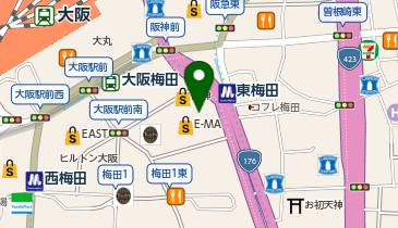 生活の木 梅田阪神店の地図画像