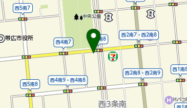 ハーブギャラリー帯広店の地図画像