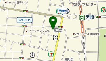 紀伊國屋書店 アミュプラザみやざき店の地図画像