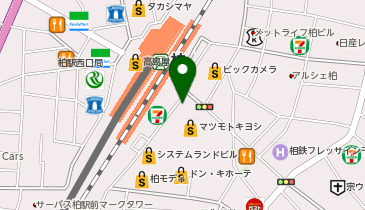 ワークスタイリング 柏の地図画像