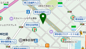 ワークスタイリング 博多の地図画像