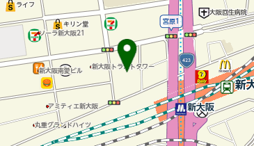 ワークスタイリング 新大阪の地図画像